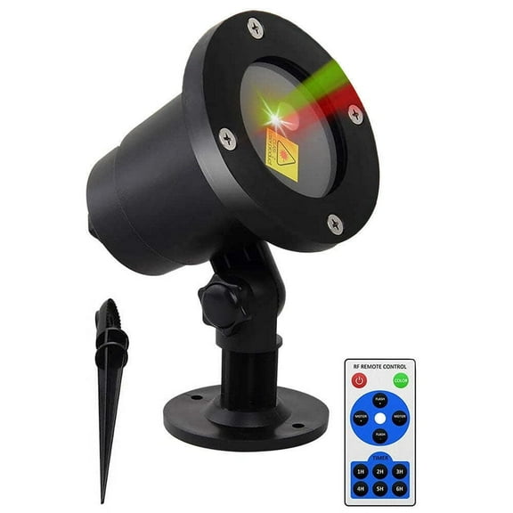 ZOELNIC Outdoor Christmas Projector Lights ,Remote Control Moving Projector Red & Green LED Laser Landscape Light Waterproof for Garden Yard Xmas New Year Party Decor