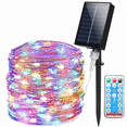 thumbnail image 1 of ZOELNIC Solar String Lights with Remote, 73FT 200LEDs Solar Powered Fairy Lights Waterproof Decorative Rope Lights 8 Lighting Modes for Patio Garden Yard Wedding Party Decorations, Warm White, 1 of 9