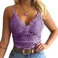 thumbnail image 1 of ZOELNIC Summer Lace Stitching Women V-Neck Sleeveless Tank Tops Camisole, 1 of 3