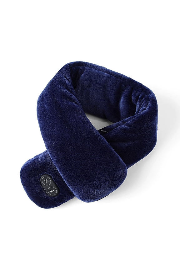 USB Heated Scarf, Electric Heating Scarf for Men Women Waterproof Massage Heated Neck Wrap with Three-speed Temperature Control Warming Scarf, Dark Blue