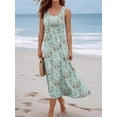 thumbnail image 1 of ZOELNIC Women Floral Summer Maxi Dress Casual Beach Dress Printed Sleeveless Boho Flowy Tank Dress, 2XL, 1 of 2