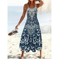 thumbnail image 1 of ZOELNIC Women Floral Summer Maxi Dress Casual Beach Dress Printed Sleeveless Boho Flowy Tank Dress, L, 1 of 3