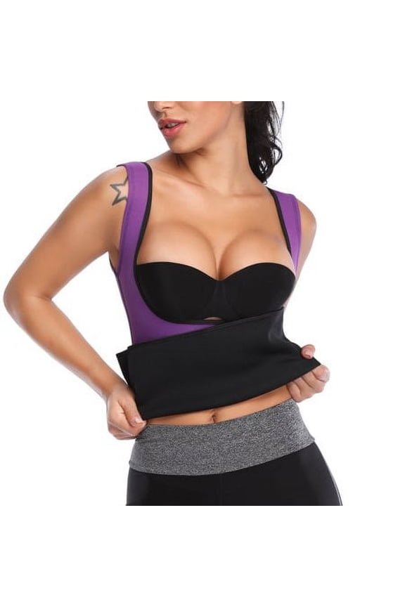 Women Sweat Sauna Neoprene Waist Trainer Hot Slimming Sauna Vest Tummy Control Body Shaper for Weight Loss