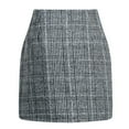 thumbnail image 1 of ZOELNIC Women's Bodycon Plaid Skirt High Waist Pencil Mini for Work & Casual, 1 of 5