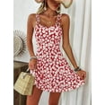 thumbnail image 1 of ZOELNIC Women's Floral Print Cami Dress Spaghetti Strap A Line Flowy Summer Mini Sundress, L, 1 of 4