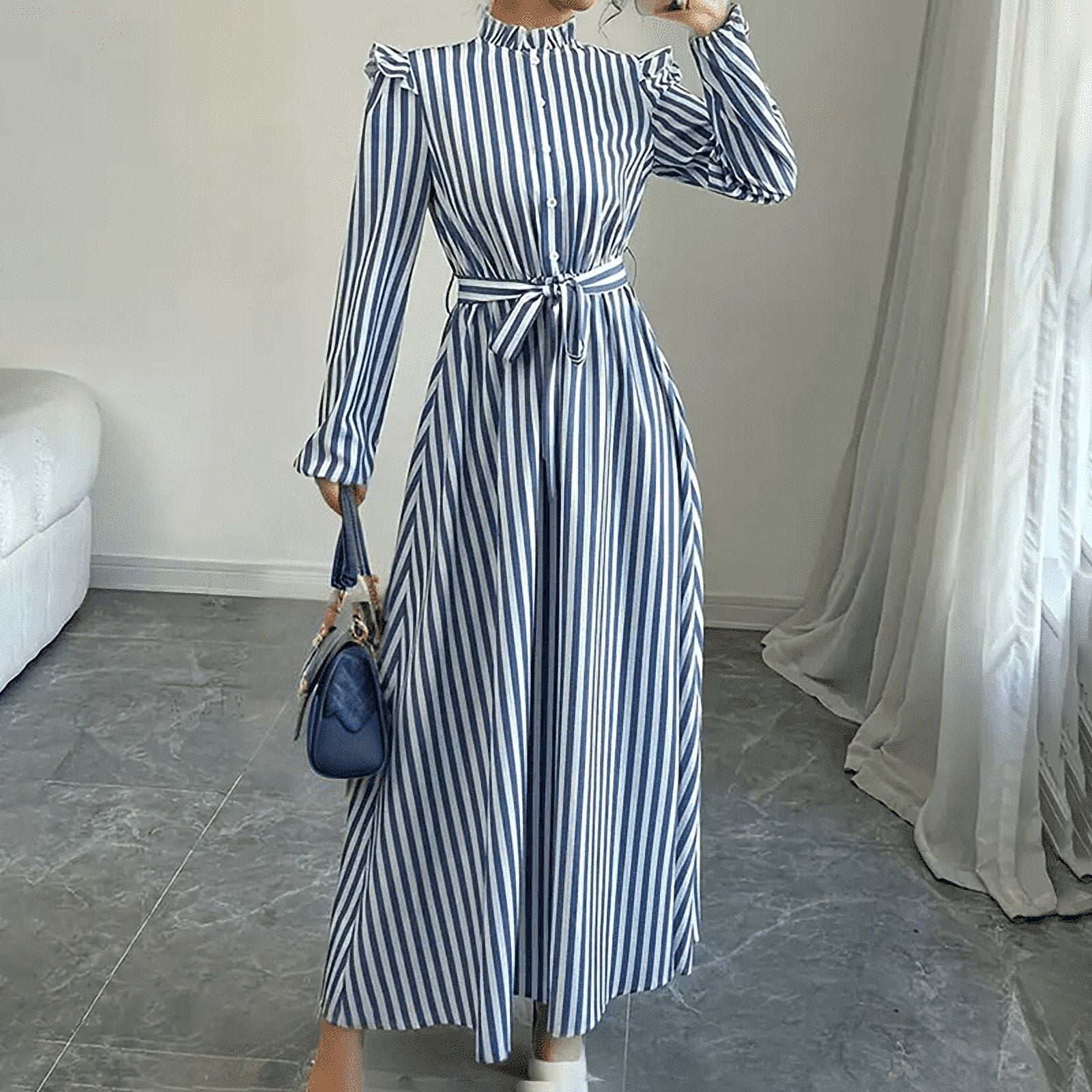 High neck long sleeve zip-up solid maxi dress