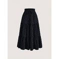 thumbnail image 1 of ZOELNIC Women's Plus Size Midi Skirt Elastic High Waisted Summer Pleated Beach Casual Skirts, 0XL-5XL, 1 of 3
