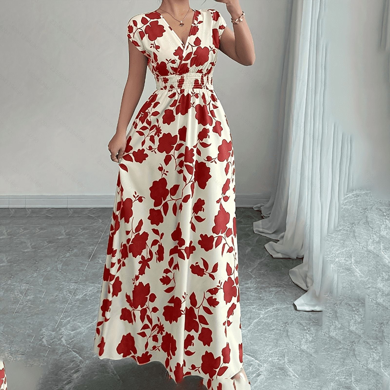 elegant casual long dresses Seta T Women's Fall Midi Dress Frilled Crewneck Long Sleeve A-Line Elegant Flowy Casual Dresses with Pockets Small Black at Amazon Women's Clothing store