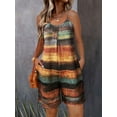 thumbnail image 1 of ZOELNIC Womens Summer Casual Print Sleeveless Rompers Loose Spaghetti Strap Shorts Jumpsuit with Pockets, S, 1 of 5