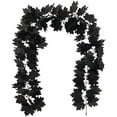 thumbnail image 1 of ZOELNIC2 Pack Maple Leaf Garland,Artificial Black Vine Hanging Fall Leave Vines Artificial Autumn Foliage Garland for Thanksgiving Decor,5.9ft, Black, 1 of 6