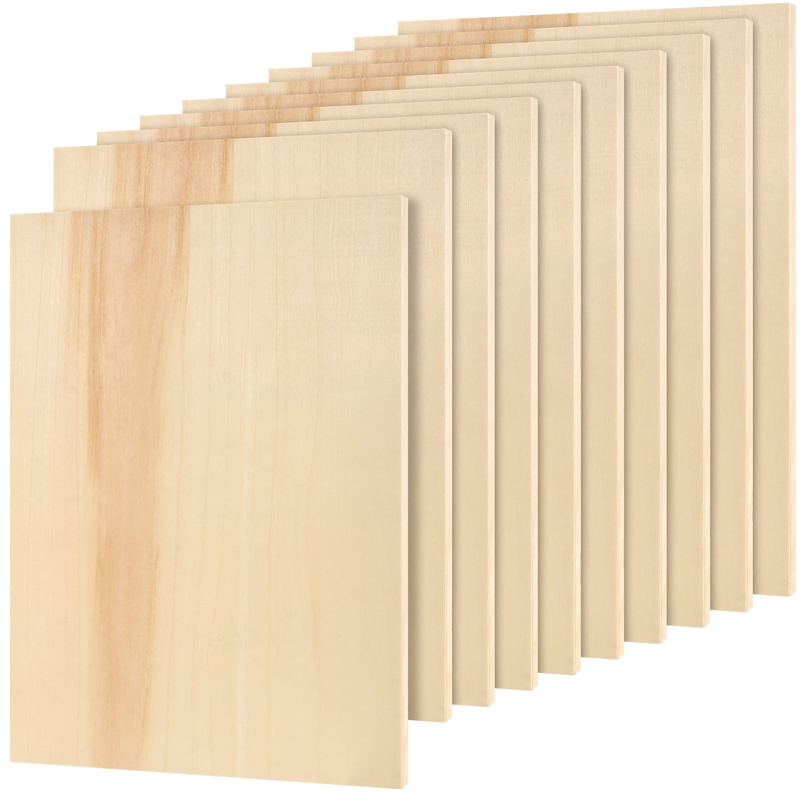 ZOENHOU 10pcs 9 x 12 Inch Wood Panels Boards, Unfinished Wood Canvas,  Blank Cradled Wood Panels for Painting, Pouring Art