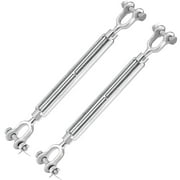 ZOENHOU 2 PCS 12 Inch Turnbuckles Rigging Screws, M10 Jaw and Jaw Turnbuckles, with 3/8 Inch Threaded Diameter