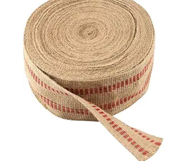 ZOENHOU 3.5 Inch x 22 Yard Red Upholstery Jute bing, 9cm x 20m Jute