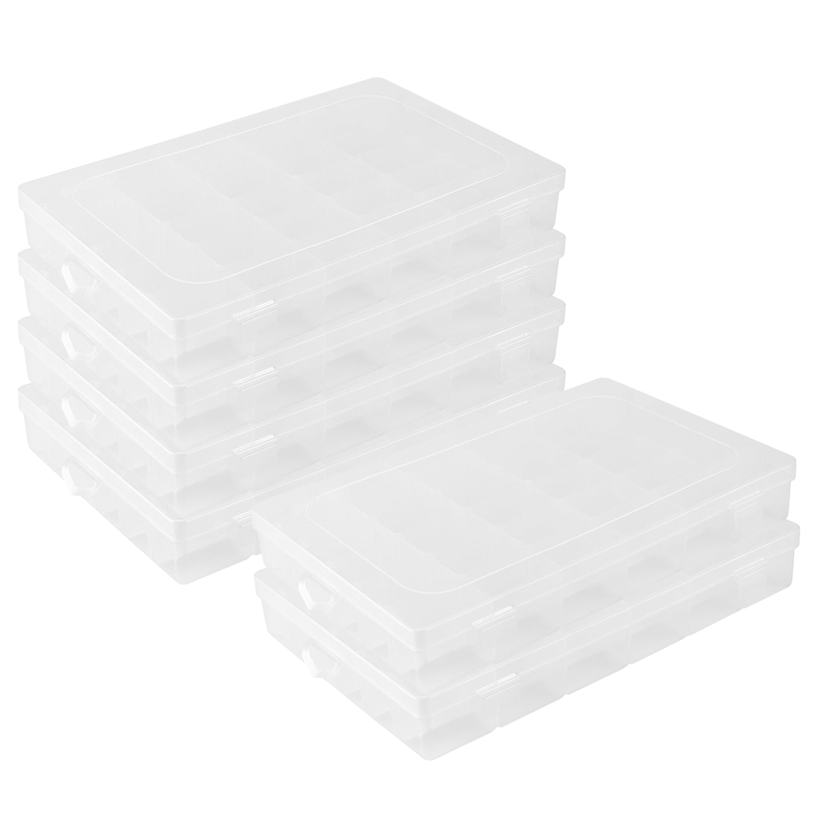 ZOENHOU 6 Pack 36 Grids Plastic Bead Organizer Box, Clear Jewelry ...