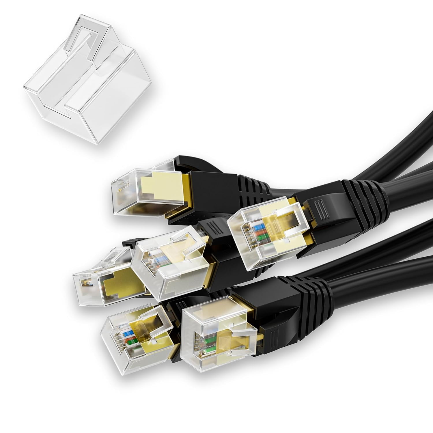 ZOERAX 100Pack RJ45 Plug Protector, Plug Protector RJ45 Cable Dust Covers for RJ45