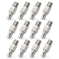 thumbnail image 1 of ZOERAX Cat7 Cat6A RJ45 Connector 12-Pack, Tool-Free Zinc Alloy Shielded Ethernet Termination Plugs for Cat7 up to 23AWG Solid Bulk S/FTP Ethernet Cable, 1 of 7
