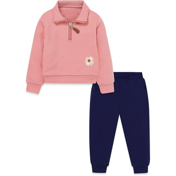 ZOEREA Kids Toddler Girls Clothes Outfits 2 Piece Zip Tops Long Sleeve Fashion Fall Winter Clothing Set 2-7 Years