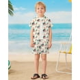 thumbnail image 1 of ZOEREA Toddler Baby Boy Clothes Hawaiian Outfit Shorts Sets Printed Button Down Shirt and Shorts Summer Beach Clothes 1-5T, 1 of 9
