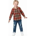 thumbnail image 1 of ZOEREA Toddler Baby Boys Clothes Outfits Kids Hoodie Flannel Shirts Set Plaid Hooded Tops +Jeans Pants Fall Winter 2-6T, 1 of 5