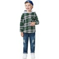 thumbnail image 1 of ZOEREA Toddler Baby Boys Clothes Outfits Kids Hoodie Flannel Shirts Set Plaid Hooded Tops +Jeans Pants Fall Winter 2-6T, 1 of 7