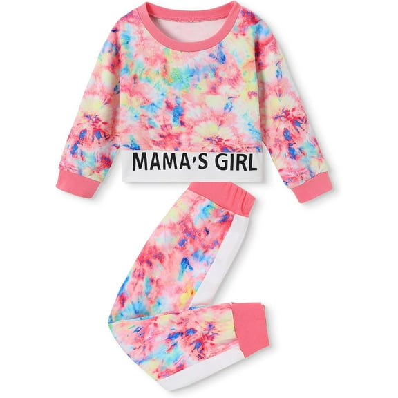 ZOEREA Toddler Baby Girls Clothes Outfits Long Sleeve Pullover Sweatshirt Tops Pants Set Fall Winter Sweatsuits 1-6T