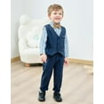 thumbnail image 1 of ZOEREA Toddler Boy Suit Formal Wedding Outfits Gentleman Clothes Long Sleeve Shirt + Suspender Pants + Bowtie, 1 of 8