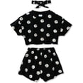 thumbnail image 1 of ZOEREA Toddler Girl Clothes Baby Girls Outfits 6M-5T Summer Floral Print Shirt+Shorts+Headband 3pcs Baby Clothing, 1 of 11