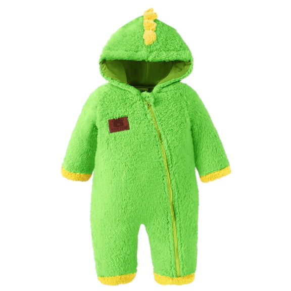 ZOEREA Unisex Fleece Baby Romper Plush Hooded Newborn Clothing Infant One Piece Outerwear 0-18 Months