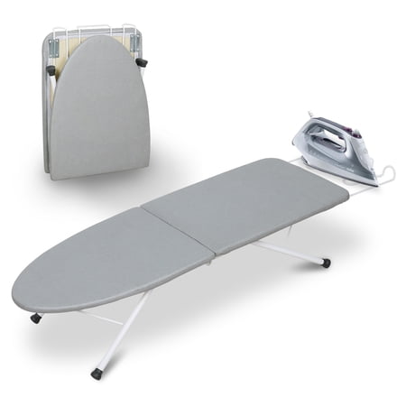 ZOES HOMEWARE Tabletop Ironing Boards | Foldable & Portable Iron Board with Iron Rest | Small Ironing Board | 31.5"x11.8"x7"