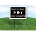 thumbnail image 1 of ZOEY CONGRATULATIONS GRADUATE 18 in x 24 in Yard Sign Road Sign with Stand, 1 of 4