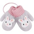 thumbnail image 1 of ZOEZOE 1 Pair Toddler Kids Short Knitted Gloves Winter Thick Fleece Lining Mittens for 1-3 Yrs, 1 of 6