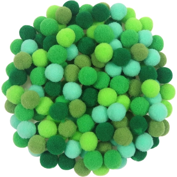 ZOEZOE 150pcs Large Pom Poms 1 Inch Green Craft Pom Poms Fuzzy Pompoms Balls for DIY Crafts Projects Home Decorations
