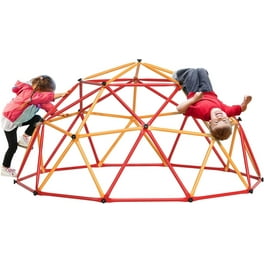 SM Kidsport 10ft Climbing Dome & Swing, Indoor/Outdoor, Rust