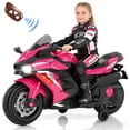thumbnail image 1 of ZOGYMOZ 12V Kids Motorcycle, Electric Dirt Bike, Powered Ride ons Toys with LED Lights, Bluetooth Music, 1 of 7