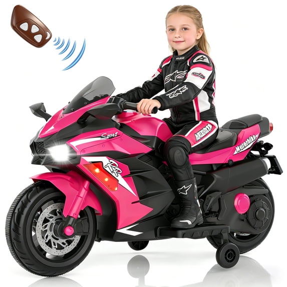 ZOGYMOZ 12V Kids Motorcycle, Electric Dirt Bike, Powered Ride ons Toys with LED Lights, Bluetooth Music