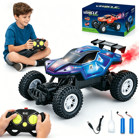 ZOGYMOZ Monster Truck Rc Cars, 2.4 GHz All-Terrain Remote Control Car, 20KM/H Off-Road Vehicle with 2 Battery