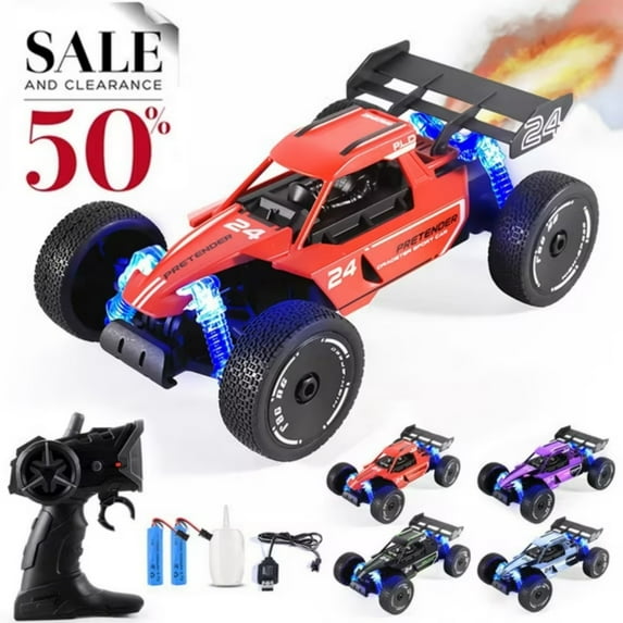 ZOGYMOZ Remote Control Cars with Spray, 1:16 High Speed RC Cars Toys for Kids, 2.4 Ghz off Road Monster RC Truck for Boys Ages 5+, Red