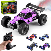 ZOGYMOZ 20Mph Remote Control Cars with Spray, 1:18 High Speed RC Cars Toys for Kids, 2.4 Ghz Off Road Monster RC Truck for Boys Ages 5+, Purple