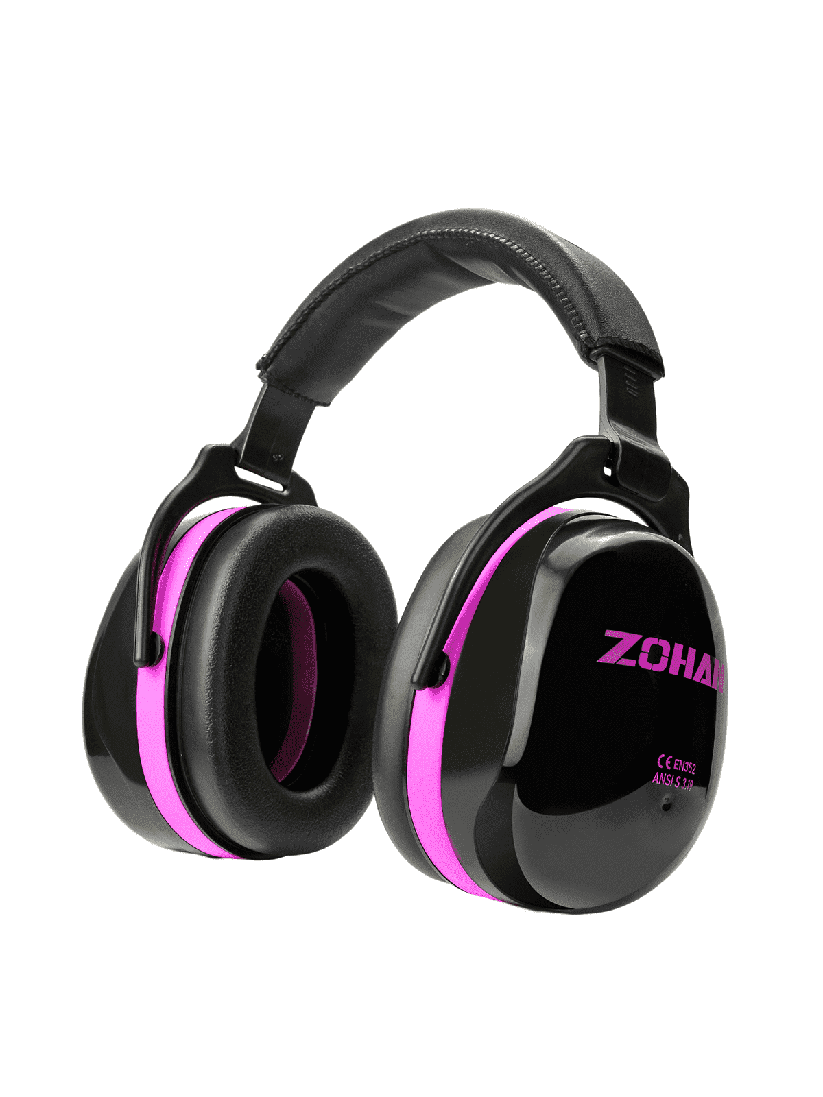 ZOHAN 012 Noise Cancelling Headphones for Adults,34dB SNR Noise Reduction Ear Muffs,Autism Sensory Ear Protection Earmuffs for Construction,Lawn Mowing,Shooting,Jam -Purple