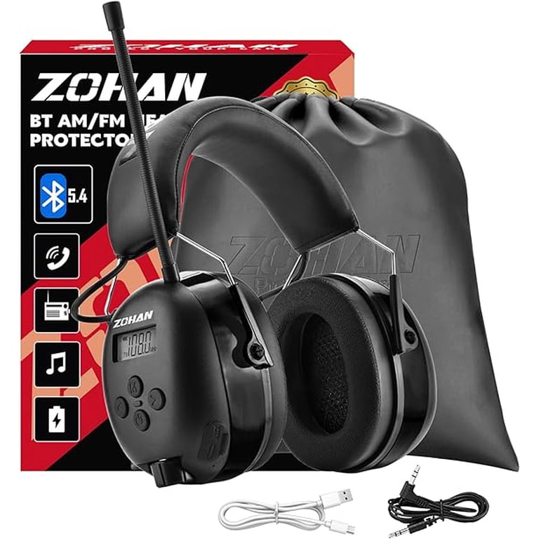 ZOHAN 033 Bluetooth 5.0 AM FM Radio Headphones, Digital Display
