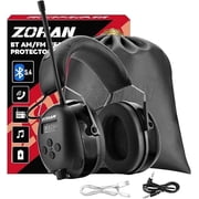 ZOHAN 033 Bluetooth 5.4 AM FM Radio Headphones with Digital Display, 48H Playtime Hearing Protection Earmuffs,30dB SNR Noise Reduction for Mowing, Workshops and