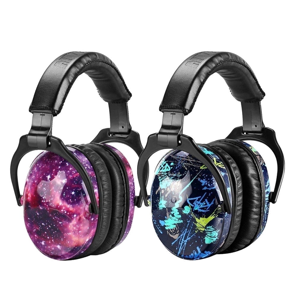 ZOHAN Kids Ear Protection 2 Pack, Kids Noise Canceling Headphone,Hearing Protection Safety Ear Muffs for Concerts, Monster Truck, Fireworks(Nebula&Rap)