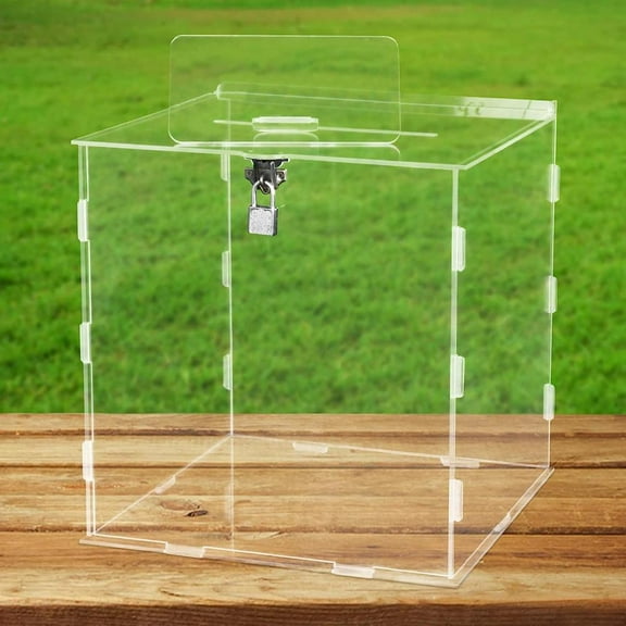 ZOHIKO Acrylic Wedding Card Box With Lock Clear Card Box For Birthday Party Baby Envelope Shower Reception Boxes Decorat Letter