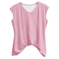 thumbnail image 1 of ZOHIUM Summer Clothes for Women Women's Clothes Women's Summer Solid Color Tank Top V Neck Sleeveless T Shirt Top Women's Tops （Pink,XL), 1 of 4