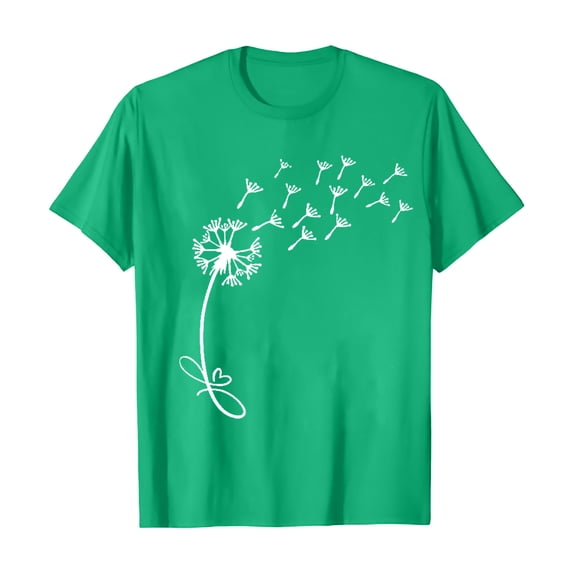 ZOHIUM Tops for Women T Shirts for Women Women's Cute Roundv Neck Sunflower Wildflower Flower Lovers Graphic Casual Printed Tee Tops Womens Summer Shirts (Green,L)
