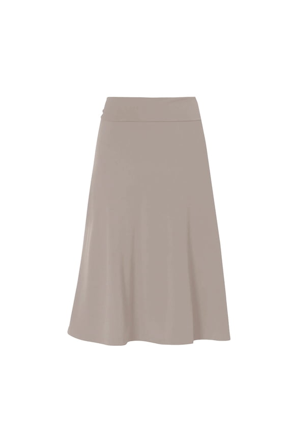 Womens Summer Skirts Women Skirt Women's Summer Casual High Waisted Soft A Line Skirt With Solid Color Knee Length Skirt Summer Skirt Faldas Para Mujer (Beige,Xl)