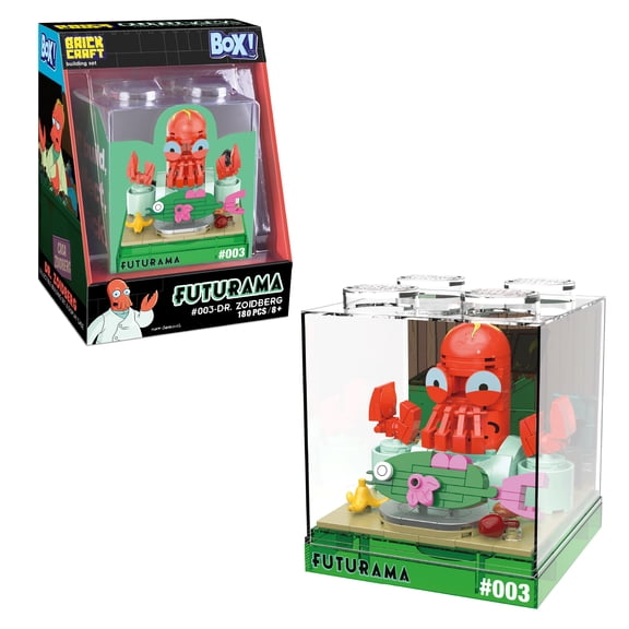Brickcraft Futurama Dr. Zoidberg Box! Collectible Building Kit (180-Piece Set), Futurama Display Cube, TV Collectible Gift for Fans Ages 8+