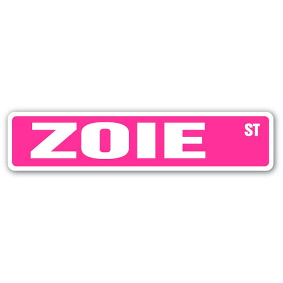 ZOIE Street Sign Childrens Name Room Sign | Indoor/Outdoor |  18" Wide