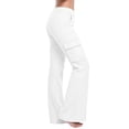 thumbnail image 1 of ZOIGHDA Women's Fleece Lined Flare Leggings Elastic Waist Bootcut Yoga Pants Winter Casual Thermal Warm Workout Trousers with Pockets(White,X-Large), 1 of 8
