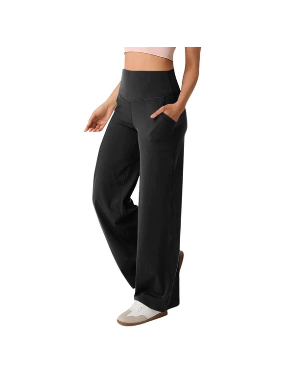 Yoga Pants for Women High Waist Belly Control Fashion Stretch Solid Color Exercise Workout Pants(Small)
